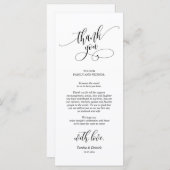 Dîner Lieu Réglage des cartes de Merci (Devant / Derrière)