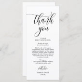 Dîner Lieu Réglage des cartes de Merci (Devant / Derrière)