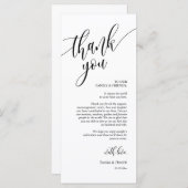 Dîner Lieu Réglage des cartes de Merci (Devant / Derrière)