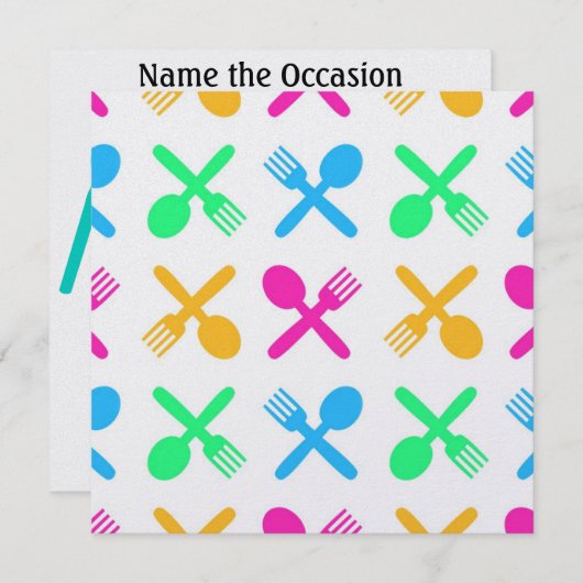 Diner / Lunch / BBQ - SRF Kaart (Voorkant / Achterkant)