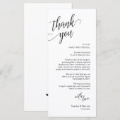 Dîner mariage, Cadre Remerciements Cartes (Devant / Derrière)