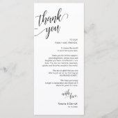 Dîner mariage, Cadre Remerciements Cartes (Devant)