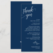 Dîner mariage, Cadre Remerciements Cartes (Devant / Derrière)