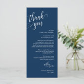 Dîner mariage, Cadre Remerciements Cartes (Debout devant)