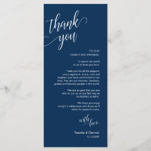 Dîner Mariage, Cadre Remerciements Cartes