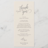 Dîner mariage, Cadre Remerciements Cartes (Devant)