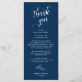 Dîner mariage, Cadre Remerciements Cartes (Devant)