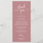 Dîner mariage, Cadre Remerciements Cartes (Devant)