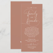 Dîner mariage, Carte de remerciements Cadre (Devant / Derrière)