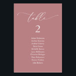 Dîner mariage, Carte de siège moderne<br><div class="desc">Dîner mariage Table d'hôtes Carte de tableau,  moderne Classy romantique thème rose poussiéreux. Customisez le texte et / ou retirez et remplissez avec votre thème de la fête de mariage.</div>