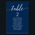 Dîner mariage, Carte de siège moderne<br><div class="desc">Mariage Dîner Guest Seating Table Card,  Modern Classy romantique,  bleu marine thème Personnaliser le texte et / ou retirer et remplir avec votre thème de la fête de mariage.</div>
