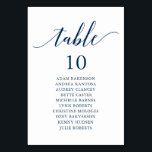 Dîner mariage, Carte de siège moderne<br><div class="desc">Mariage Dîner Guest Seating Table Card,  Modern Classy romantique,  bleu marine thème Personnaliser le texte et / ou retirer et remplir avec votre mariage thème.</div>