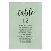 Dîner mariage, Carte de sièges verdoyants (Dos)