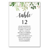 Dîner mariage, Carte De Sièges, Verdure (Dos)