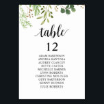 Dîner mariage, Carte De Sièges, Verdure<br><div class="desc">Bienvenue à vos invités avec cette carte de numéro de table élégante dans un magnifique thème de verdure. Ces cartes sont indispensables pour tout mariage ou événement qui nécessite des places assises. Avec son design minimaliste mais élégant, la carte de numéro de table du tableau de sièges présente une belle...</div>