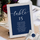 Dîner mariage, Carte Romance Guest Seest Chart,<br><div class="desc">Dîner mariage Carte de tableau de table d'hôtes,  Moderne Romance Marine bleu thème. Customisez le texte et / ou retirez et remplissez avec votre thème de mariage.</div>