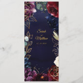 Dîner Mariage de la marine bourguignonne Menu (Dos)