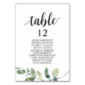 Dîner mariage, Eucalyptus Invités Carte de siège (Dos)