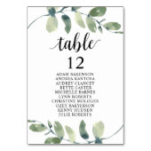 Dîner mariage, Eucalyptus Invités Carte de siège (Dos)