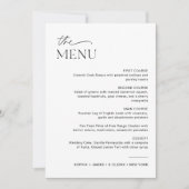 Dîner Mariage EVERLEIGH Menu 5x7 Carte (Devant)