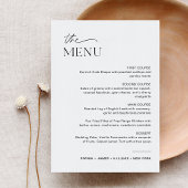 Dîner Mariage EVERLEIGH Menu 5x7 Carte