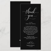 Dîner mariage Lieu Cadre Carte de remerciements (Devant / Derrière)