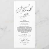 Dîner mariage Lieu Cadre Carte de remerciements (Devant)