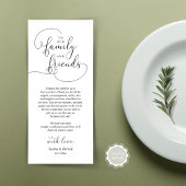 Dîner mariage Lieu Cadre Carte de remerciements