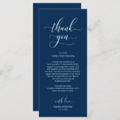 Dîner mariage Lieu Cadre Carte de remerciements (Devant / Derrière)