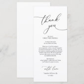 Dîner mariage Lieu Cadre Carte de remerciements (Devant / Derrière)