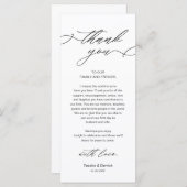 Dîner mariage Lieu Cadre Carte de remerciements (Devant / Derrière)