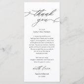 Dîner mariage Lieu Cadre Carte de remerciements (Devant)