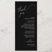 Dîner Mariage moderne Cadre Carte de remerciements (Devant)