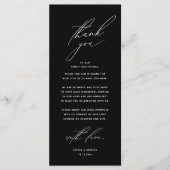 Dîner Mariage moderne Cadre Carte de remerciements (Devant)