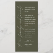 Dîner Mariage moderne Cadre Carte de remerciements (Devant)