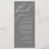 Dîner Mariage moderne Cadre Carte de remerciements (Devant)