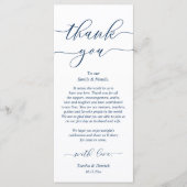 Dîner Mariage moderne Cadre Carte de remerciements (Devant)