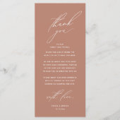 Dîner Mariage moderne Cadre Carte de remerciements (Devant)