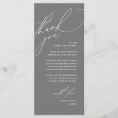 Dîner Mariage moderne Cadre Carte de remerciements (Devant)