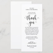 Dîner Mariage moderne Cadre Carte de remerciements (Devant / Derrière)