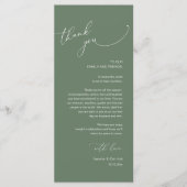 Dîner Mariage moderne Cadre Carte de remerciements (Devant)