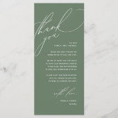 Dîner Mariage moderne Cadre Carte de remerciements (Devant)
