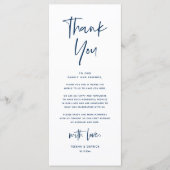 Dîner Mariage moderne Cadre Carte de remerciements (Devant)