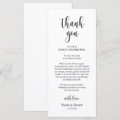 Dîner Mariage moderne Cadre Carte de remerciements (Devant / Derrière)