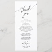 Dîner Mariage moderne Cadre Carte de remerciements (Devant)