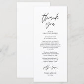 Dîner Mariage moderne Cadre Carte de remerciements (Devant / Derrière)