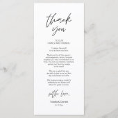 Dîner Mariage moderne Cadre Carte de remerciements (Devant)