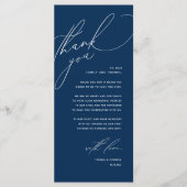 Dîner Mariage moderne Cadre Carte de remerciements (Devant)