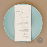 Dîner Mariage moderne Cadre Carte de remerciements<br><div class="desc">Appréciez la touche de finition parfaite de votre réception de mariage - notre élégant Merci Mariage crème gris et romantique Cartes de réglage, avec titre de carte "Merci"! Conçues pour express votre appréciation sincère de la présence de chaque invité lors de votre journée spéciale, ces cartes sont le moyen idéal...</div>