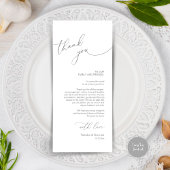 Dîner Mariage moderne Cadre Carte de remerciements